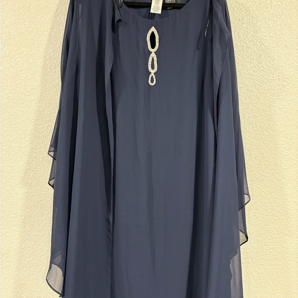 Elegant Blue Midi Dress